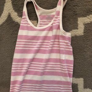 Children’s stripped purple and white tank top